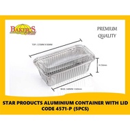 Star Products Aluminium Container with Plastic Lid Code 4571-P (5pcs)