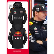 Jaket perlumbaan pasukan Red F1, jaket perlumbaan formula gaya Verstappen, jaket windbreaker untuk p