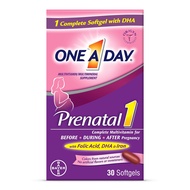 ONE A DAY Women's Prenatal 1 Multivitamin including Vitamins A, C, D, B6, B12, Iron, Omega-3 DHA & m