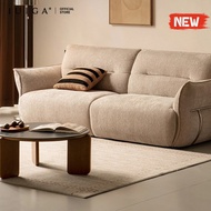 IUIGA Modern Minimalist Fabric Sofa | 3- 4 Seater | Chenille Petal Design | for Small Space Living R