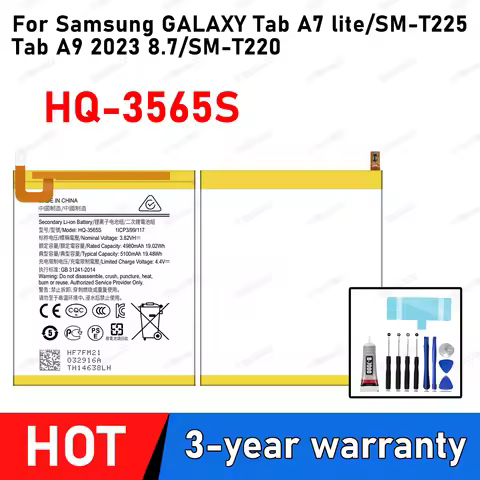 100% New High Quanlity HQ-3565S Battery For Samsung GALAXY Tab A7 lite/Tab A9 2023 8.7/T220/T225 Pho