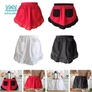 [nvnrbso] Half Apron Elegant Cooking Apron Short Half Waist Apron for Adults Woman Man