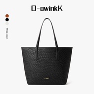 O-owinkk กระเป๋าสะพาย กระเป๋าถือ ความจุขนาดใหญ่ ทอกระเป๋าโท้ท