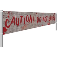 Hiasan Banner Halloween Saiz Besar Tambahan untuk Pesta - Banner Halloween Seram Berdarah yang Lucu 