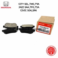 HONDA CIYT TMO SEL SAA JAZZ GD3 GE8 SR3 SR4 SO4 S5A T9A REAR BRAKE PAD 43022-SR3-G01