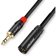 Mini XLR Male to 3.5mm Stereo Audio Plug Cable, 3-pin Mini XLR Male to 1/8" TRS Plug Cable, for BMPC