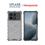 UFLAXE Honeycomb เคสแข็งกันกระแทกสำหรับ Xiaomi POCO X6 / POCO X6 Pro เคสโทรศัพท์โปร่งแสงใสป้องกันเต็มรูปแบบ เคสป้องกันการกระแทกที่ทนทาน