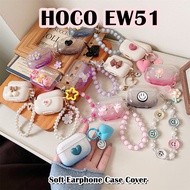 【imamura】For HOCO EW51 Case Casing Soft Silicone DIY Cartoon Gradient Earphone Case Cover