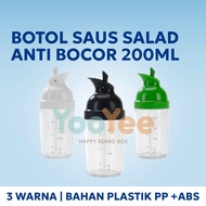 Yooyee Salad Sauce Bottle 200ML A nti leak Salad Dressing Shaker Bottle/