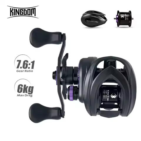 Kingdom Micro Monster Pro+ MAX 6KG CSB+DC Dual Mode 7.6:1 Saltwater Resistant Light To 138g 6+1 Bear