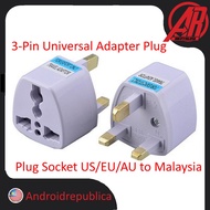 Universal 3 Pin Plug Adaptor 2 Pin US EU CHINA Multi Pin To Malaysia 3 Pin Plug