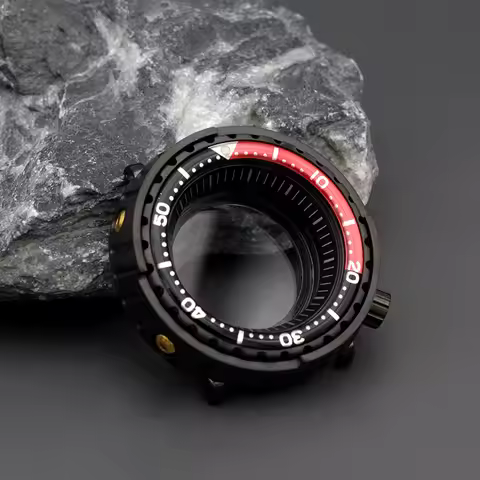 Black Tuna Canned Watch Case Fit NH35 NH36 Movement SBBN031/SKX007 Men's Watch Repair Water Resistan