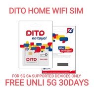 ◐ ◘ ۞ ♞DITO WIFI SIM 5G DITO WIFI 5G W/UNLI 5G 30DAYS UNLI DITO 1090 790