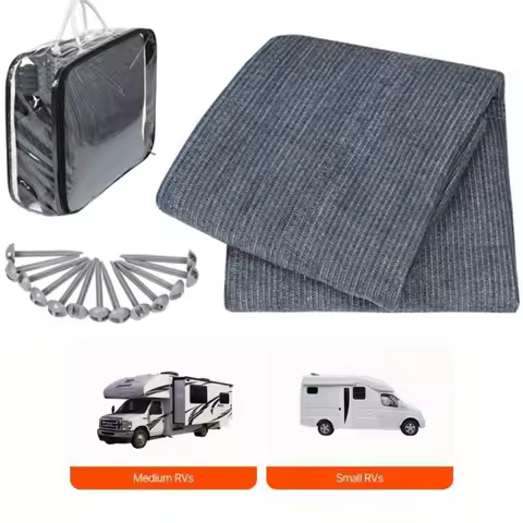 A Set Awning Carpet Camping Carpet For Camping Tent Floor Caravan Caravan HDPE 2.5x3m RV Camping Tra