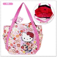 小花花日本精品 Hello Kitty DEARISIMO聯名 托特包側背包肩背包 紫色和風櫻花41122402