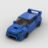 MOC Subaru WRX STI 303pcs racing sports car Vehicle Speed Champion Racer Building Blocks Brick Creative Garage Toys for Boys