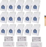 Hongfa Replacement for Miele Classic C1 GN Airclean Vacuum Cleaner Bags, 15 Packs 3D Efficiency Comp