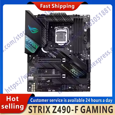 Used ROG STRIX Z490-F GAMING original desktop computer suitable for Z490 DDR4 PCI-E4.0 motherboard L