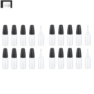 20Pcs Precision Tip Applicator Bottles, 10Ml/0.34Oz Dispensing Needle Bottle PET Empty Glue Bottle w