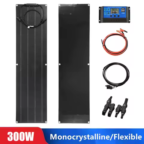 300 Watt Flexible Solar Panel Kit 12V 300W 600W High Efficiency Monocrystalline Silicon Cells PV Pan