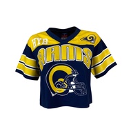 Hybrid Crop ไฮบริดเสื้อยืดผู้หญิง ทรงครอป สีกรมท่า/เหลือง(Navy/Yellow) WTS-1048-NA/YE