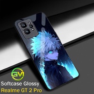 Glossy Softcase Realme GT 2 Pro [GM74] Protective Mica Casing hp Case Gt 2Pro Glitter Glass Rubber S