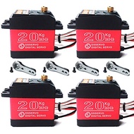 ANNIMOS Pack of 4 DS3218 Digital RC Servo Motor 20KG High Torque Full Metal Gear Waterproof for Baja