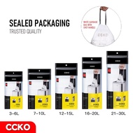 CCKO Drawstring Rubbish Bag Bin Liner for volumes from 3L to 30L HDPE Plastic Strong Durable Suitabl