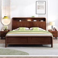 ‍🚢Solid wood bed1.8M Master Bedroom Bed Bed Bed Bed Storage Wooden Bed Full of Solid Wood Bed Board Home Wedding Bed