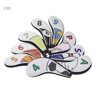 Best 9pcs Golf Iron Club Head Cover with  Putter Protector Golf Supplies