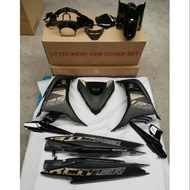 COVERSET OEM YAMAHA LC 135 V6 EXCITER HITAM 2020