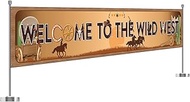 WeBenison Large Welcome to the Wild West Banner Western Themed Yard Sign Mexican Baby Shower Cowboy 