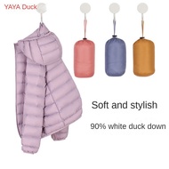 Duck Duck Light Down Jacket Women's Winter Short New Thin High-end Fashion Hooded Jacket Coat