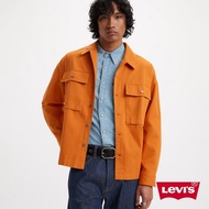 Levis 男款 雙口袋復古襯衫式外套 工裝大口袋 / 黃橘色 熱賣單品
