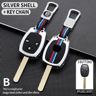 Zinc Alloy Car Key Case Cover Keychain for Honda Accord CR-V Freed Pilot StepWGN Insight Fit Civic Jazz Shell Fob Accessories