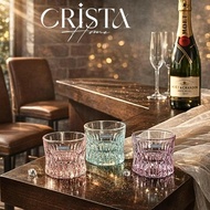 SET OF 6 HIGH QUALITY GLASS WINE CUP CRISTA HOME 125ML MIX COLOR 60220