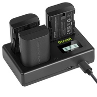 3 Pack LP-E6NH Battery and Charger Set, 2250mAh Replacement Batteries for LP-E6NH & Triple Channel U