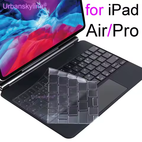 Keyboard Cover for iPad Pro 13 M4 12.9 Magic Keyboard Air 11 M3 10 10.5 10.9 M2 M1 Smart Case Folio 