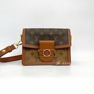 ❣LV 雙色原花金釦Mini Dauphine肩斜背包