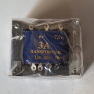 Proton 3A CT or Zero In 0-110-220V Out CT 9V 12V 15V or Out 0 3 6 7.5 9 12 15VTrafo