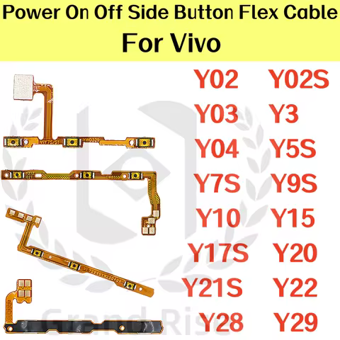 VIVO Power On Off Volume Side Button Flex Cable for Vivo Y02 Y02S Y03 Y3 Y04 Y5S Y7S Y9S Y10 Y15 Y17