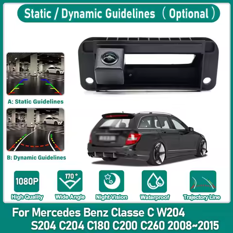 HD Rear Camera For Mercedes Benz Classe C W204 S204 C204 C180 C200 C260 2008 ~ 2015 Trunk Handle Par
