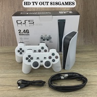 GS5เครื่องเล่นวิดีโอเกม G818โปรพร้อม818เกมคลาสสิค8บิต HD TV consolra Retro มือถือสำหรับเด็กสองเครื่อ