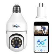 Hiseeu 3MP Wifi PTZ IP กล้อง E27 หลอดไฟกล้อง Night Vision การติดตามอัตโนมัติ 2-way audio กล้องวงจรปิ
