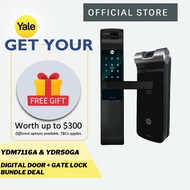 Yale YDR50GA Gate + YDM7116A Matte Black Door Digital Lock Bundle (COMES WITH FREE GIFTS)