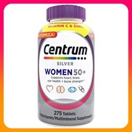 善存 - 275粒！Centrum 銀善存女士50+ 全效多種維他命及礦物質 Silver Women 維他命C免疫力 行山跑步運動瑜伽馬拉松 GSK 平行進口 (參考效期:07/2025)