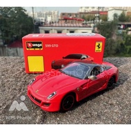 Bburago 599 GTO Diecast Car 1:64 Scale - Red Metal Model Supercar