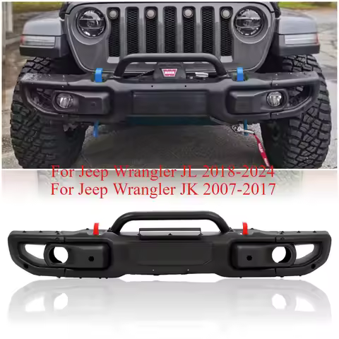 10th anniversary front bumper refit For JEEP Wrangler JL 18-24 For JK 07-17 Front bumper refit metal