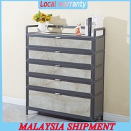 Aluminum alloy shoe cabinet simple space-saving outdoor balcony shoe cabinet sun protection and waterproof glass cabinet