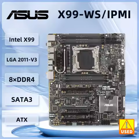 ASUS X99-WS/IPMI Server Motherboard Intel X99 LGA 2011-V3 8×DDR4 3200(OC) 128GB support Core i7-6850